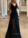 A-line V-neck Sparkly Long Evening Prom Dresses, Cheap Custom Prom Dresses, PM0059