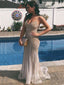 Formal Mermaid Spaghetti Straps Long Evening Prom Dresses, Cheap Custom V-neck Prom Dress, PM0093