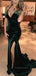 Sexy Deep V-neck Dark Green Velvet Mermaid Long Evening Prom Dresses, Cheap Custom Prom Dress, PM0097