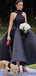 A-line Black Satin Long Evening Prom Dresses, Cheap Custom Prom Dress, PM0103