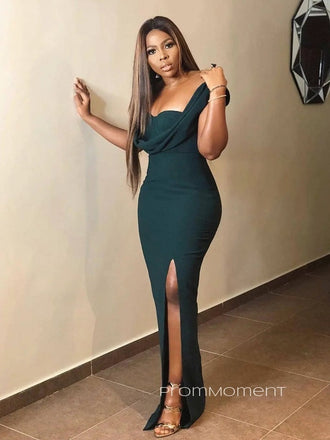 Mermaid One Shoulder Long Evening Prom Dresses, Cheap Prom Dress, PM0117