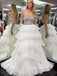 Sweetheart A-line Beaded White Long Evening Prom Dresses, Long Sleeves Prom Dress, PM0126