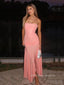 Strapless Pink Jersey Mermaid Long Evening Prom Dresses, PM0162