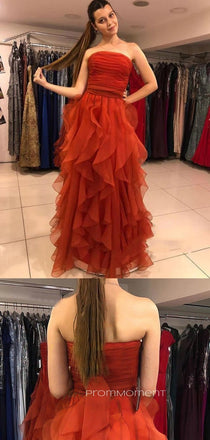 A-line Strapless Lovely Long Evening Prom Dresses, PM0172