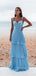 Chiffon A-line V-neck Straps Long Evening Prom Dresses, Lovely Prom Dress, PM0184