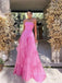 Beautiful Organza Strapsless A-line Long Evening Prom Dresses, Sleeveless Prom Dress, PM0186