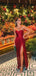 Sweetheart Dark Red A-line Long Evening Prom Dresses, PM0201