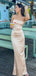 Mermaid Spaghetti Straps Long Evening Prom Dresses, Elegant Backless Prom Dress, PM0216