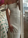 Elegant Off Shoulder Mermaid Long Evening Prom Dresses, Ivory Wedding Dress, PM0248