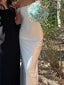 Elegant Off Shoulder Mermaid Long Evening Prom Dresses, Ivory Wedding Dress, PM0248