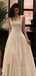 Lovely A-line White Backless Straps Long Evening Prom Dresses, PM0298