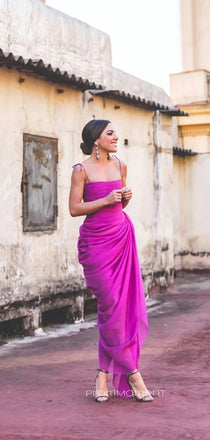 Spaghetti Straps Chiffon Sleeveless Backless Long Evening Prom Dresses, PM0300