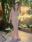 Mermaid Spaghetti Straps High Slit Long Evening Prom Dresses, Gorgeous Sparkly Prom Dress, PM0316