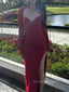 Sweetheart Long Sleeves Mermaid Long Evening Prom Dresses, Elegant Red Side Slit Prom Dress, PM0370 (Copy)