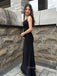 Popular Black Sparkly Mermaid Floor-length Long Evening Prom Dresses, PM0376