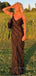 Unique Black Spaghetti Straps Long Evening Prom Dresses, V-neck Side Slit Mermaid Prom Dress, PM0407