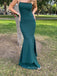 Mermaid Spaghetti Straps Long Evening Prom Dresses, Backless Sleeveless Popular Prom Dress, PM0408