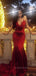 Sexy Backless Deep V-neck Mermaid Long Evening Prom Dresses, Spaghetti Straps Floor-length Prom Dress, PM0434