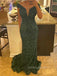 Off Shoulder V-neck Backless Long Evening Prom Dresses, Sequins Floor-length Mermaid Prom Dress, PM0463