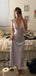 Deep V-neck Straps Long Evening Prom Dresses, Backless Purple Prom Dress, PM0469