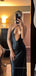 Sexy Black Mermaid Long Evening Prom Dresses, Backless Satin Prom Dress, PM0470