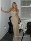 Strapless Sleeveless Sparkly Mermaid Long Evening Prom Dresses, Sweetheart Backless Prom Dress, PM0508