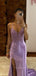 Beautiful Spaghetti Straps Mermaid Long Evening Prom Dresses, V-neck Floor-length Appliques Satin Prom Dress, PM0515