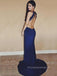 Uniques Backless Side Slit Long Evening Prom Dresses, Floor-length Prom Dress, PM0523