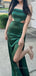 Beautiful High Slit Mermaid Sleeveless Long Evening Prom Dresses, Backless Satin Prom Dress, PM0527