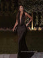 Unique Deep V-neck Straps Long Evening Prom Dresses, Backless Floor-length Prom Dress, PM0533