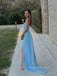 Strapless Side Slit Sleeveless Long Evening Prom Dresses, Gorgeous Backless Prom Dress, PM0534