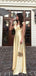 Formal V-neck Sleeveless Straps Long Evening Prom Dresses, A-line Backless Satin Prom Dress, PM0535