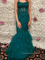 Beautiful Spaghetti Straps Sheath Mermaid Long Evening Prom Dresses, Sleeveless Backless Prom Dress, PM0554