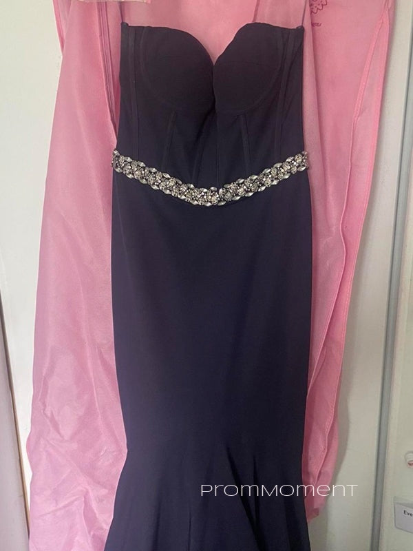 Strapless Sleeveless Mermaid Long Evening Prom Dresses, Popular Backless Prom Dress, PM0558