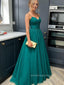 Spaghetti Straps V-neck A-line Long Evening Prom Dresses, Backless Prom Dress, PM0561