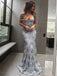 Deep V-line Spaghetti Straps Mermaid Long Evening Prom Dresses, Sheath Backless Sleeveless Prom Dress, PM0575
