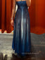 Spaghetti Straps Sleeveless Long Evening Prom Dresses, Backless Tulle Satin Prom Dress, PM0587