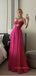 Spaghetti Straps A-line Long Evening Prom Dresses, Sleeveless Backless Prom Dress, PM0611