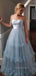 Strapless Sleeveless A-line Long Evening Prom Dresses, Backless Prom Dress, PM0612