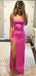 Mermaid Straps Backless Sleeveless Long Evening Prom Dresses, Side Slit Prom Dress, PM0623