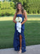 Strapless Sleeveless Mermaid Long Evening Prom Dresses, Side Slit Backless Prom Dress, PM0626