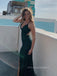 Sequins V-neck Backless Mermaid Long Evening Prom Dresses, Side Slit Sleeveless Prom Dress, PM0639