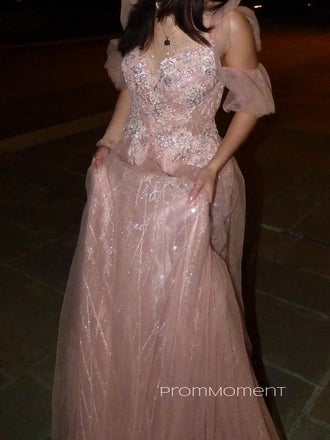 Beautiful A-line Straps Long Evening Prom Dresses, Sleeveless Backless Prom Dress, PM0674