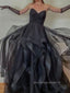 V-neck A-line Strapless Long Evening Prom Dresses, Backless Sleeveless Prom Dress, PM0678