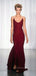 Gorgeous V-neck Spaghetti Straps Mermaid Long Evening Prom Dresses,  V-back Backless Prom Dress, PM0684