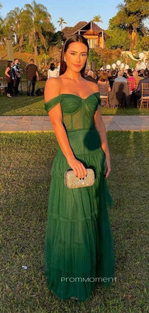 Formal Off Shoulder Sweetheart A-line Long Evening Prom Dresses, Strapless Backless Prom Dress, PM0690