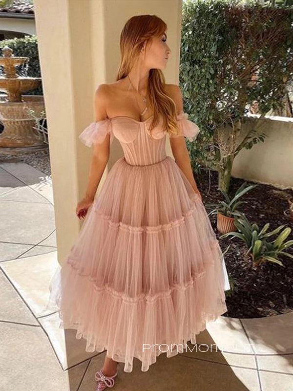 Lovely A-line Sweetheart Off Shoulder Long Evening Prom Dresses, Strapless Prom Dress, PM0692