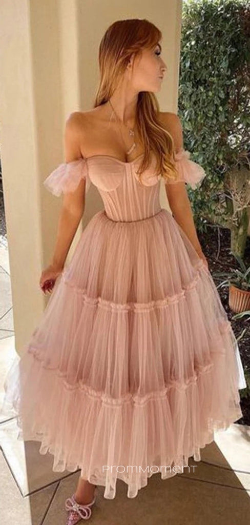 Lovely A-line Sweetheart Off Shoulder Long Evening Prom Dresses, Strapless Prom Dress, PM0692