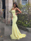 V-neck Spaghetti Straps Mermaid Sleeveless Long Evening Prom Dresses, Floor-length Backless Prom Dress, PM0706