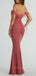 Off Shoulder Mermaid Backless Long Evening Prom Dresses, Sheath Strapless Prom Dress, PM0714